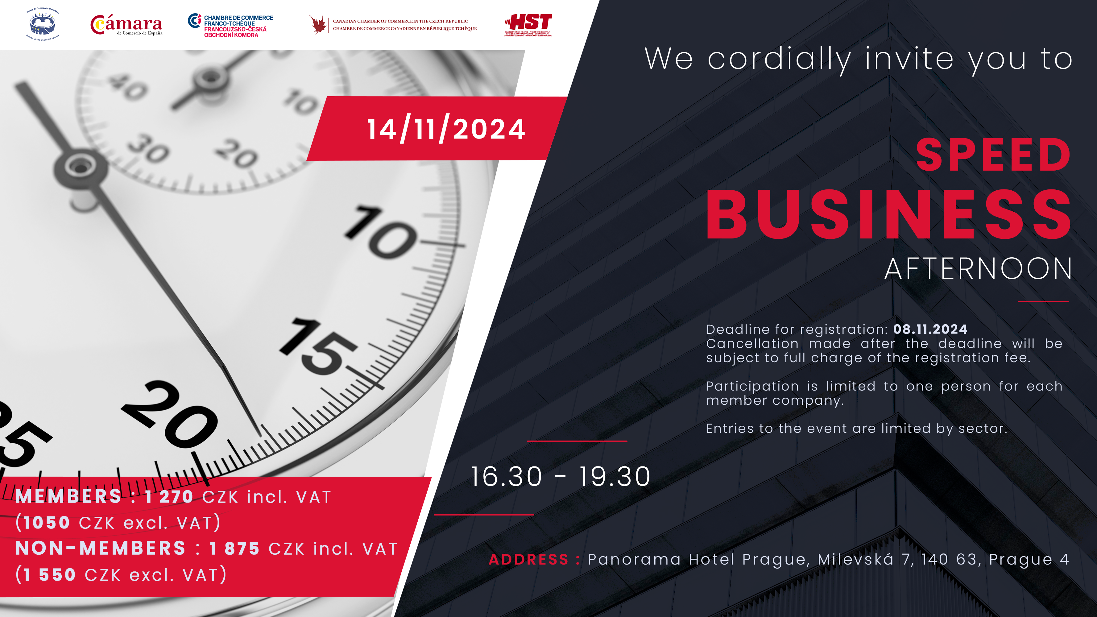 Speed Business Afternoon  - 5 Chambers of Commerce in Prague